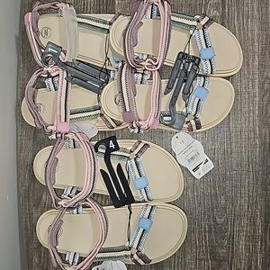 Sandals with comfort footbed and adjustable straps